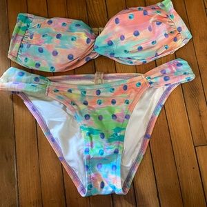 Colorful vintage PINK Victoria Secret swimsuit